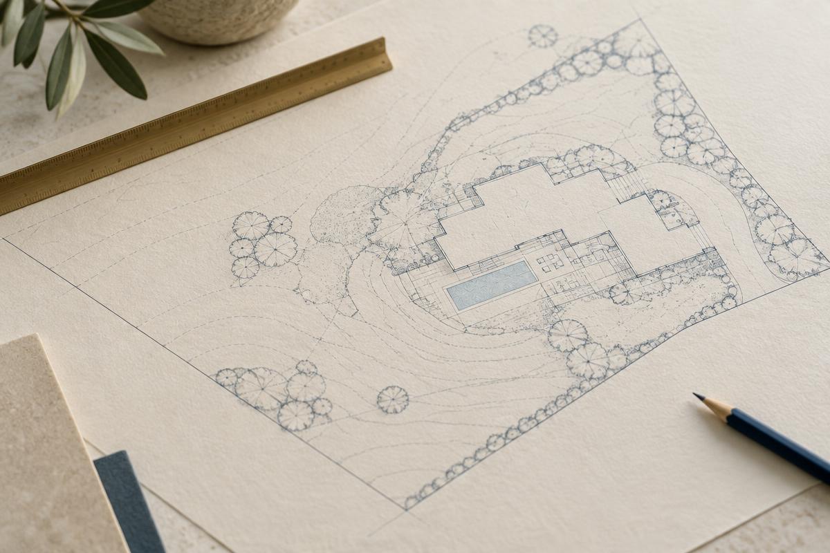 Neutral architectural plan placeholder for a sold property